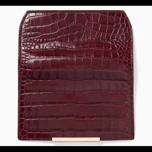 Kate Spade white rock road croc-embossed flap